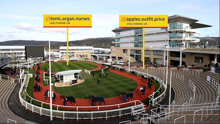 What3Words at Cheltenham Racecourse