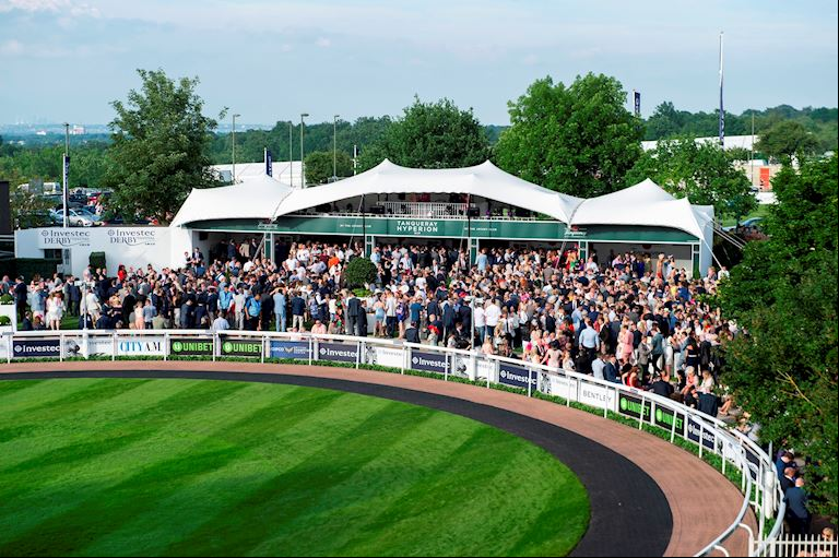 The parade ring and Hyperion Lawn